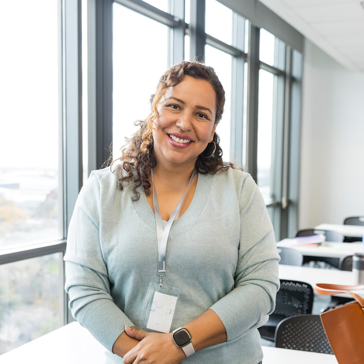 Female supply teacher